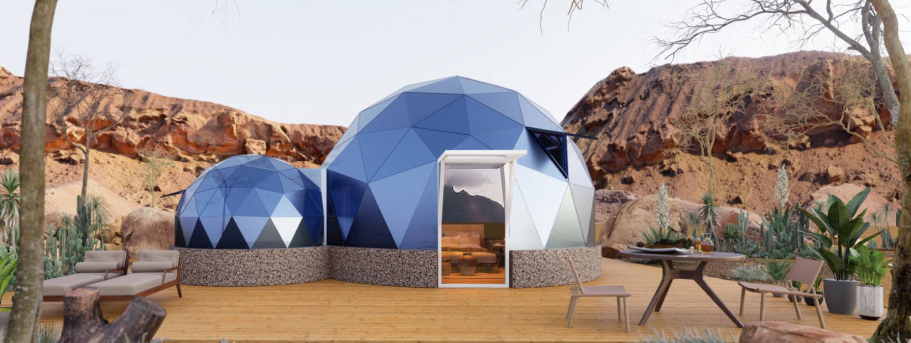 石河子市球形智能光伏玻璃星空房